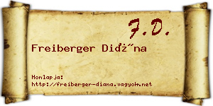 Freiberger Diána névjegykártya
